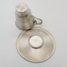 Купить Пара кофейная с орнаментальным декором, мельхиор (медь-никель), гравировка, золочение, Мстерский завод художественных изделий «Ювелир», СССР, 1979 г.