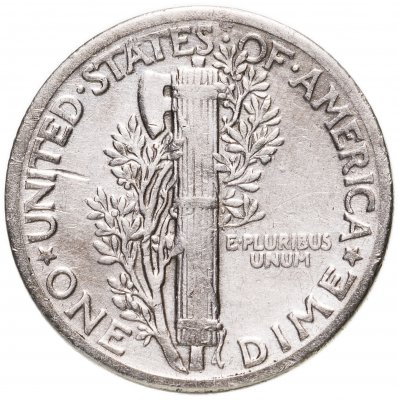 купить США 10 центов (дайм, one dime) 1935 без знака монетного двора