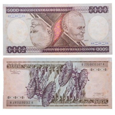 купить Бразилия 5000 крузейро 1981-1985 года (Pick 202d)