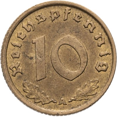 купить Германия, Третий рейх 10 рейхспфеннигов (reichspfennig) 1938