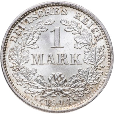 купить Германия 1 марка 1914 знак монетного двора: "D" - Мюнхен