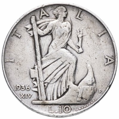 Купить Италия 10 лир (lire) 1936
