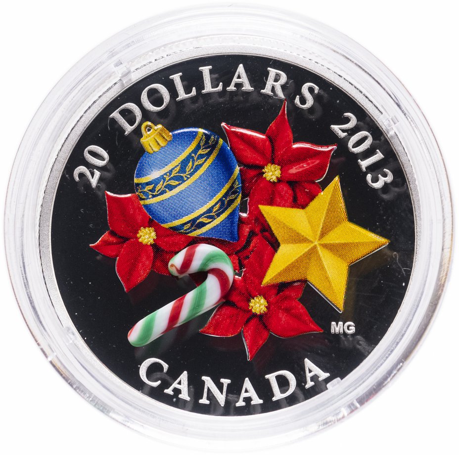 купить Канада 20 долларов 2013 "Рождественский леденец" в футляре с сертификатом