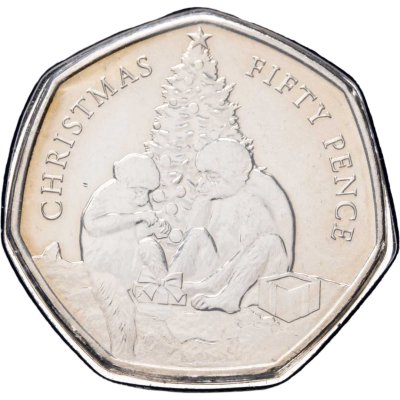 купить Гибралтар 50 пенсов 2021 "Рождество"