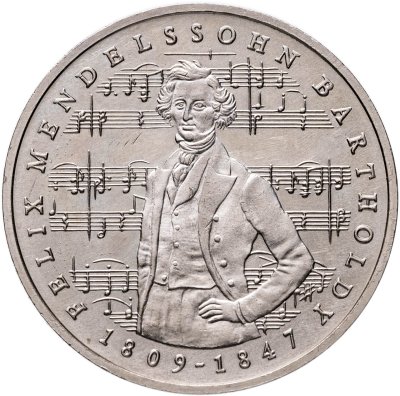 купить Германия 5 марок (deutsche mark) 1984 175 лет со дня рождения Феликса Мендельсона