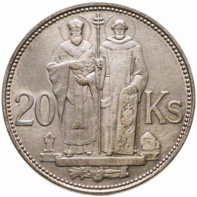 купить Словакия 20 крон 1941 "Святые Кирилл и Мефодий"