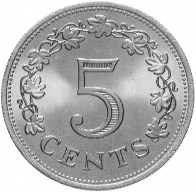 купить Мальта 5 центов 1972