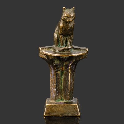 купить Настольное украшение (пресс-папье) в виде фигуры кошки, бронза, Западная Европа, 1910-1940 гг.