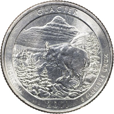 купить США 25 центов [Квотер] 2011 P [KM#495] "Национальный парк Глейшер - Glacier [Montana] "