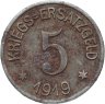 Купить Германия "Крефельд" 5 пфеннигов 1919 нотгельд