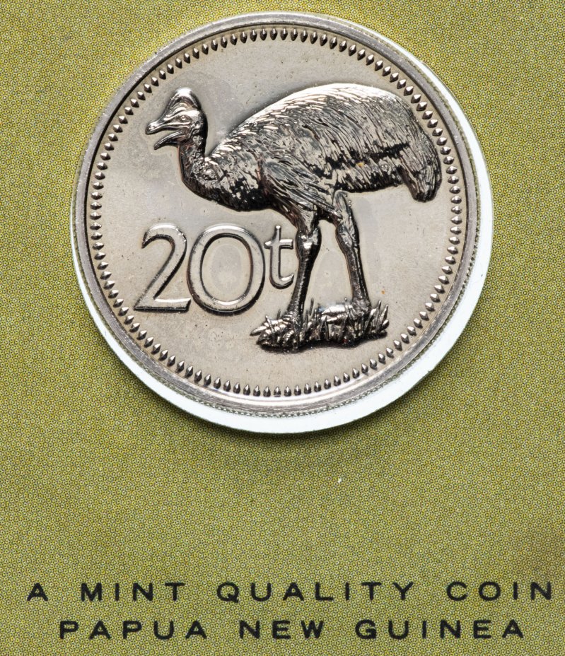 купить Серия "Птицы на монетах мира" - Папуа - Новая Гвинея 20 тойя (toea) 1979 (в буклете)