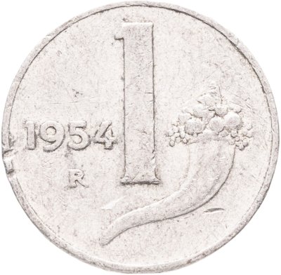 купить Италия 1 лира (lira) 1954-1955