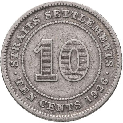 купить Стрейтс Сетлментс 10 центов (cents) 1926