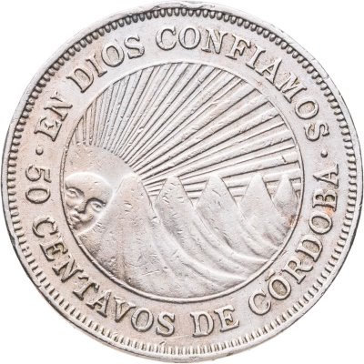 купить Никарагуа 50 сентаво (centavos) 1954