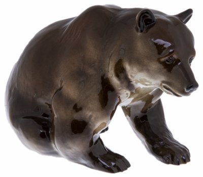 Купить Статуэтка "Бурый медведь", фарфор, Ленинградский фарфоровый завод ("ЛФЗ"), Россия, 1991-2012 гг.