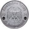 Купить Германия (Третий Рейх) 5 рейхсмарок 1934 "Гарнизонная церковь в Потсдаме", без даты на реверсе, знак монетного двора: "A" - Берлин