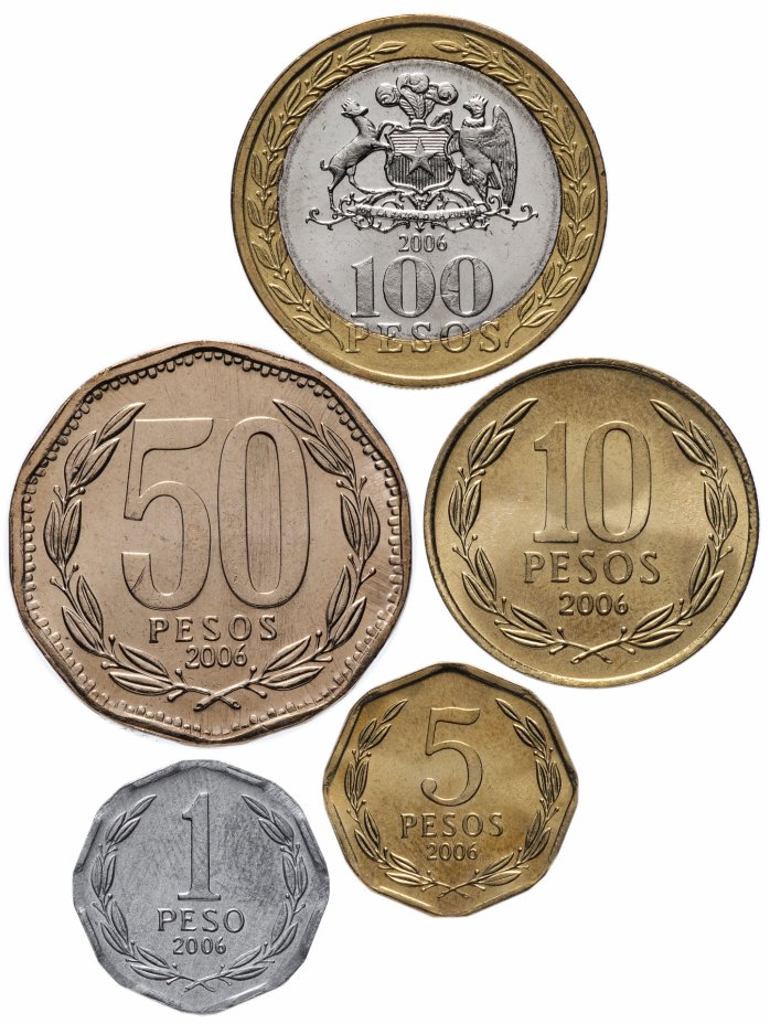 купить Чили набор монет 2006 (5 шт.)
