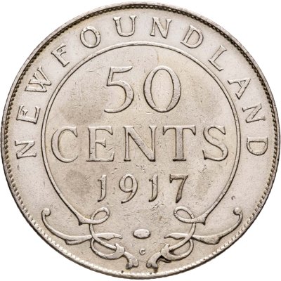 купить Ньюфаундленд 50 центов (cents) 1917
