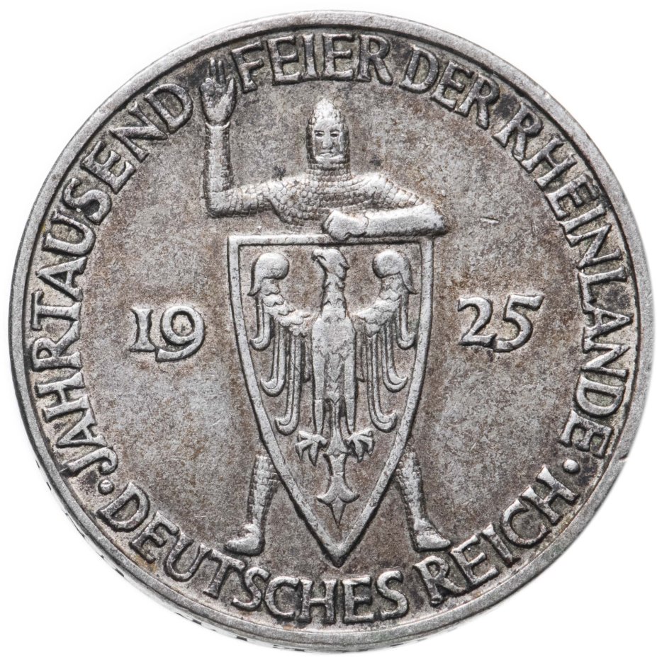 Монета германия, Веймарская Республика 3 рейхсмарки (reichsmark) 1925 ...