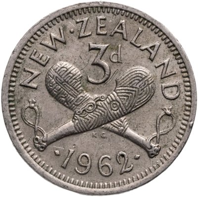 купить Новая Зеландия 3 пенса (pence) 1962