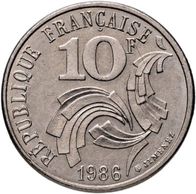 купить Франция 10 франков (francs) 1986 "Свобода, Равенство, Братство"
