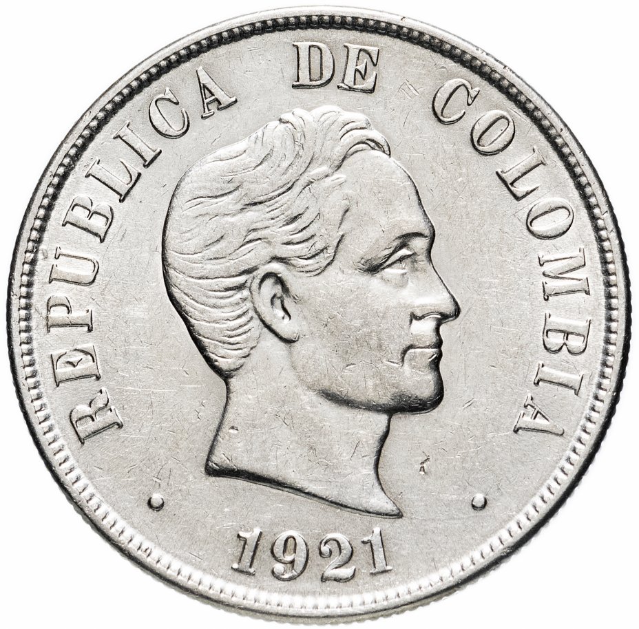 купить Колумбия 50 сентаво 1921