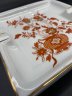 Купить Пепельница квадратная в восточном стиле с цветочным декором, фарфор, деколь, золочение, Porcelaine de Paris, Франция, 1980-2000 гг.