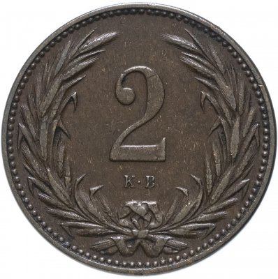 Купить Венгрия 2 филлера 1901