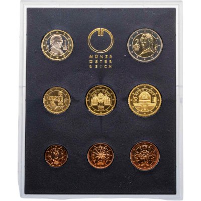 купить Австрия 2004 официальный годовой набор евро из 8-ми монет proof в оригинальной упаковке