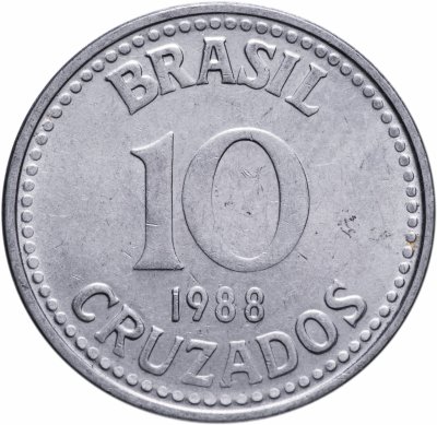 купить Бразилия 10 крузадо 1987-1988