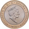 Купить Гибралтар 2 фунта (pounds) 2018 Новый дом Гибралтара в Лондоне