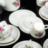 Купить Сервиз чайный с цветочным декором на 10 персон (34 предмета), фарфор, деколь, золочение, Thun (Тун), Чехословакия, 1960-1990 гг.
