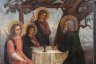 Купить Икона "Троица Ветхозаветная", дерево, масло, Российская империя, 1900-1915 гг.