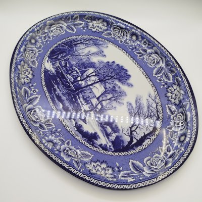 купить Поднос с пейзажным изображением, металл, деколь, Российская Федерация, 1991-2015 гг.