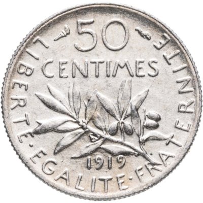купить Франция 50 сантимов (centimes) 1919
