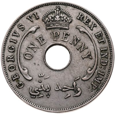 купить Британская Западная Африка 1 пенни (penny) 1940