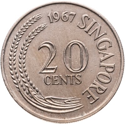 купить Сингапур 20 центов (cents) 1967