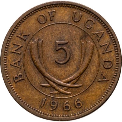 купить Уганда 5 центов 1966