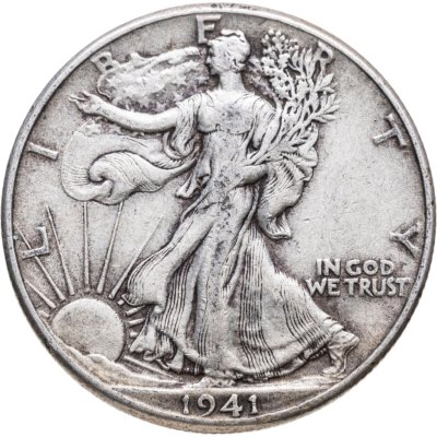 купить США 50 центов (1/2 доллара, half dollar) 1941 Walking Liberty Half Dollar