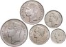 Купить Венесуэла, набор 5 монет - 25, 50 сентимо, 1, 2, 5 боливаров 1989-1990  Симон Боливар