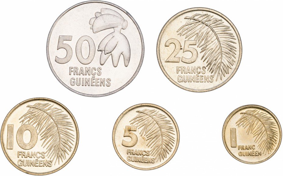 купить Гвинея набор монет 1985-1994 (5 штук)