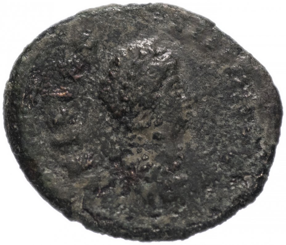 купить Римская Империя Элиа Флаккила 379–386 гг, 4 денария (реверс: Виктория сидит влево, рисует Хризму)