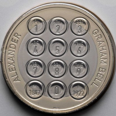 купить Великобритания 2 фунта 2022 "100 лет со дня смерти Александра Грейама Белла" в буклете