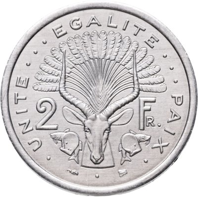купить Джибути 2 франка (francs) 1996