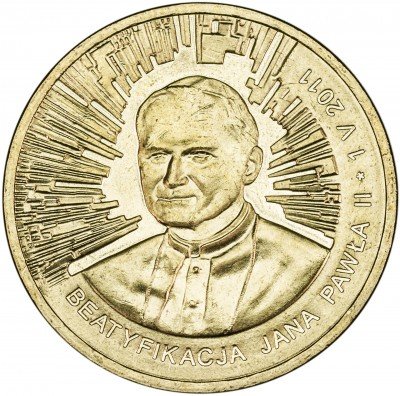 купить Польша 2 злотых 2011 "Беатификации Папы Римского Иоанна Павла II"