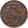 Купить Бельгия 2 сантима (centimes) 1876   Надпись на французском - 'DES BELGES'