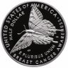 Купить США 50 центов (S) (1/2 доллара, half dollar) 2018 г Осведомленность о раке молочной железы Proof
