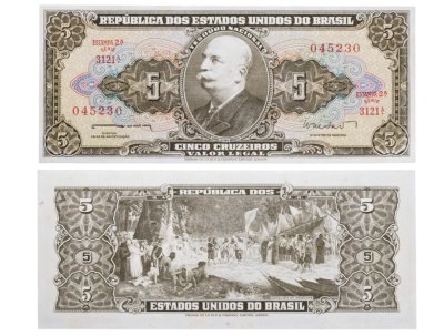 купить Бразилия 5 крузейро 1962-1964 года (Pick 176a)