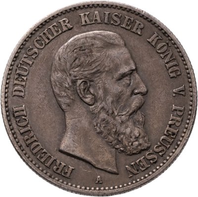 купить Германская Империя, Пруссия 2 марки (mark) 1888 А Фридрих III