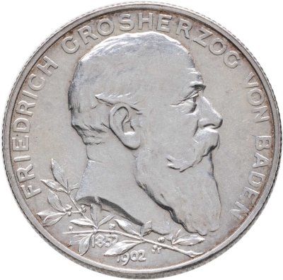 купить Германская Империя, Баден 2 марки 1902 "50-летие правления Фридриха I"